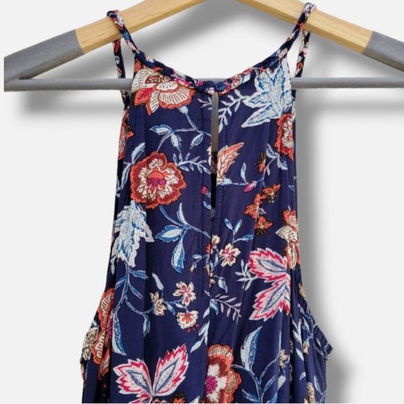 Old Navy Women's blue floral halter maxi dress - X Small - Picture 5 of 5